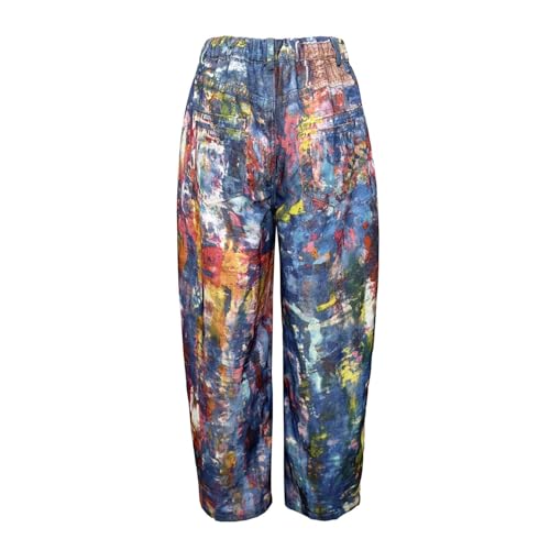 Women's Casual Cargo Demin Pants High Waist Jeans Color Block Pants Y2K Trendy Streetwear4