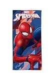 hermet Telo Mare Spiderman, 70x140 cm, Asciugamano da Spiaggia o Piscina, 100% Morbido Cotone, Pratico e Leggero