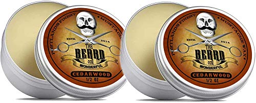 Cedro Fuerte Bigote Cera 2 Paquete X 15ml (20% Ahorro). Premium Solution para Bigote & Barba Estilismo Twists, Puntos, Twizzles & Rizos - The Beard And The Wonderful