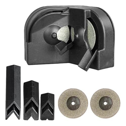 Afilador de Brocas Portátil y Multifuncional con Doble Rueda de Granulado fora Afilar Brocas de Alta Velocidad, Masonería y Carburo, Ideal fora Pulir y Recortar Bits de 5/64 a 5/8 pulgadas