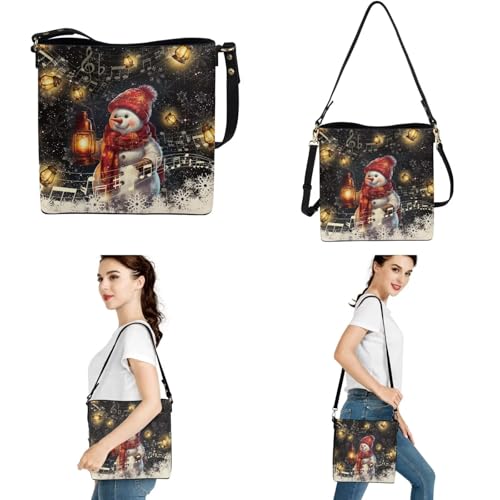 Image of HUGS IDEA Leather Purses and Handbag for Women Bucket Bag with Wrist Wallet 2 Packs