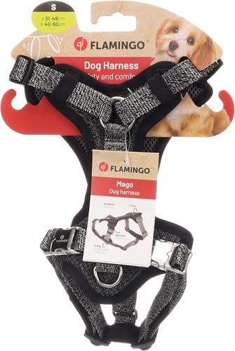 Flamingo Dog Harness Mago Dark grey S 31-49cm 40-60cm 20mm - Image 2
