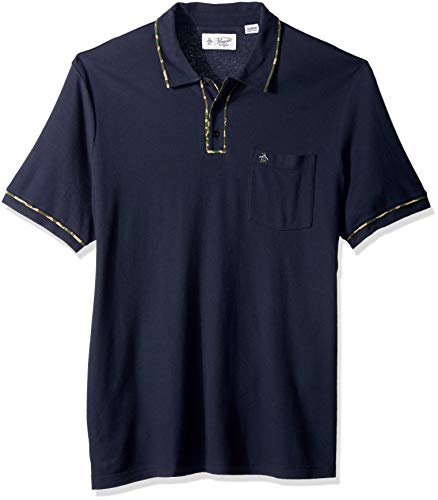 Original Penguin Big and Tall Men's The Earl Polo, Dark Sapphire Camo, 1XLT