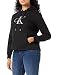 Produktbild Calvin Klein Jeans Damen Glossy Monogram Hoodie Kapuzenpullover, Ck Schwarz, S