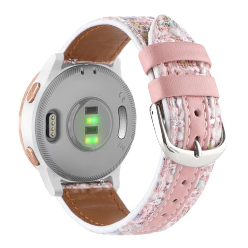 Correa nylon 18mm con cuero PU para Garmin Vivoactive