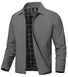 YSENTO Mens Summer Bomber Jackets Lightweight Casual Windbreaker Baseball Sports Cargo Jacket Outwear with Zip Pockets(Dark Grey,M)