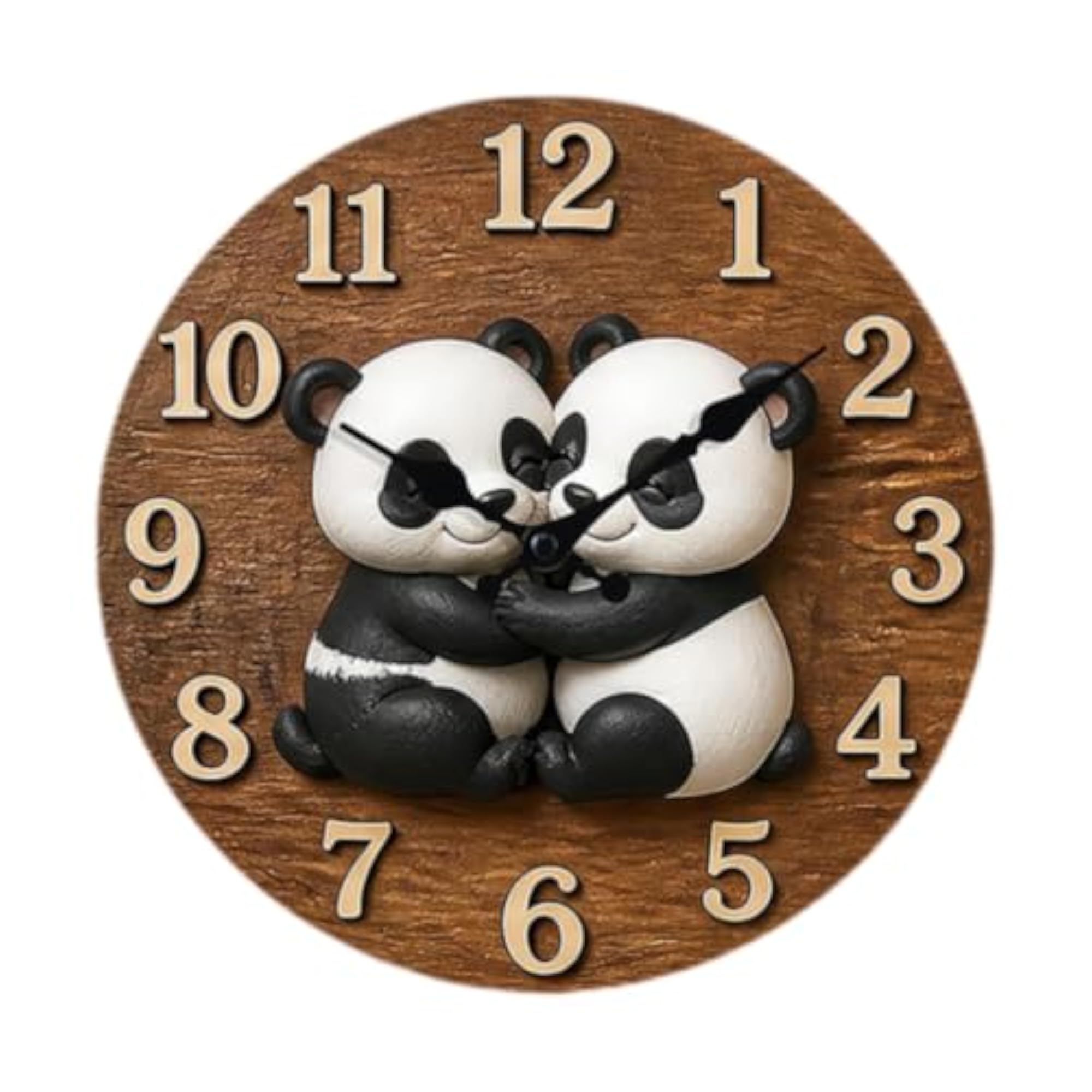 Animal Wall Clock, Adorable Panda Decor