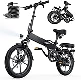 Finbike E Bike Klapprad,16 Zoll Elektrofahrrad 36V 7.8Ah Akku,250W Kompakt EBike mit...