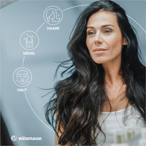 Biotin hochdosiert 10.000 mcg + Selen + Zink für Haarwuchs, Haut & Nägel, 480 vegane Tabletten für 480 Tage, Nahrungsergänzung ohne Zusatzstoffe, Made in Germany