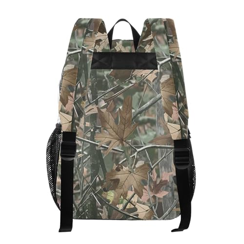 Camo Forest Trees Leaves Clear Backpack PVC Transparent Backpack Lightweight Book Bags Capacity Clear Bag for Boys Girls3