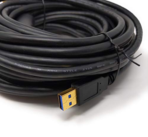 System-S Cable de 10 m USB tipo C 3.1 a USB tipo A 3.0 datos GL3523 Repetidor Cable para Tablet y HDD