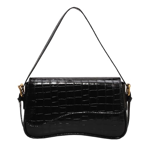 Image of Shoulder Bag for women Y2K Crossbody Vegan Leather Purse Straps Retro Clutch Hobo Hadbags with 2 Removable