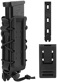 KRYDEX Mag Pouch 9mm Pistol Magazine Pouch Mag Holder with MOLLE and Belt Clips (BK)