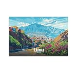 sinyumoney Lima, Peru Cityscape Leinwandposter, Wandbilder, 