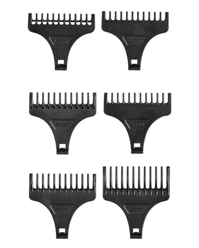 FUGLUS Lot de 6 embouts pour tondeuse à cheveux, peignes de tondeuse à barbe, embouts de peigne, embouts clipper pour tondeuse à cheveux, outil de salon de...