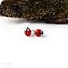 Ladybug Tiny Stud Earrings Red Miniature Stainless Steel Posts Petite Minimalist Nature Jewelry Delicate Insect Accessory