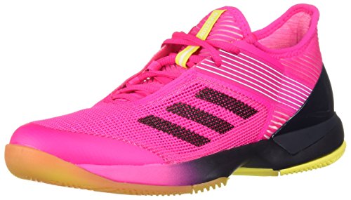 adidas Women's Adizero Ubersonic 3 Tennis Shoe, Shock Pink/Legend Ink/White, 11.5 M US
