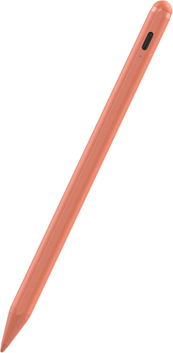 Stylus Pen for iPad 9th&10th Generation-2X Fast Charge Active Pencil Compatible with 2018-2023 Apple iPad Pro11&12.9 inch, iPad Air 3/4/5,iPad 6-10,iPad Mini 5/6 Gen-Orange