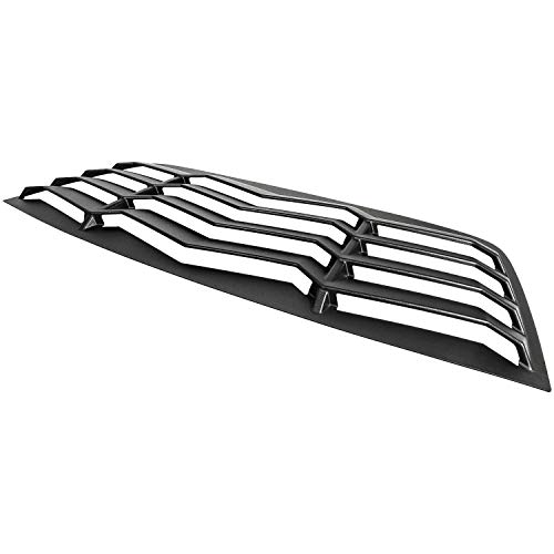 Image of Rear Window Louvers for Dodge Challenger - Rear Window Louvers for Dodge Challenger 2008-2022 2023 Windshield Sun Shade Cover Vent GT Lambo Style Custom Fit All Weather ABS (Matte Black)