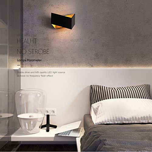Applique murale moderne éclairage indirect haut et bas noir