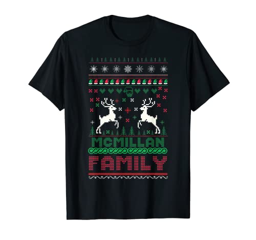 Lustiger passender hässlicher Weihnachts-Familienname Mcmillan T-Shirt