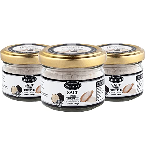 Sel de truffe noire, sel de mer aromatisé et condiment gourmet en 3 pots de 60g