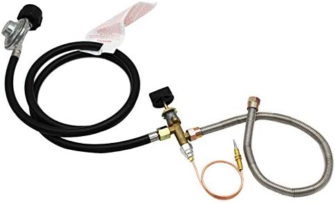 MENSI Propane Gas Fire Pit Safety Valve Control System Kit Hose Assembly Replacement Parts Max 65,000 BTU (Safety Valve Assembly Kit)