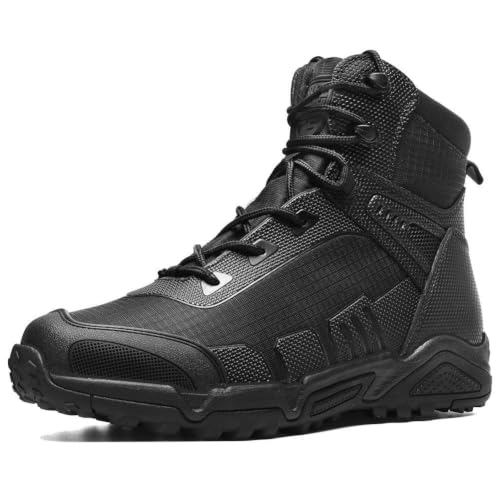 Image of Men's Military Tactical Boots - Lightweight and Durable Work Boots for Outdoor, Combat, Jungle, Hiking, Backpacking