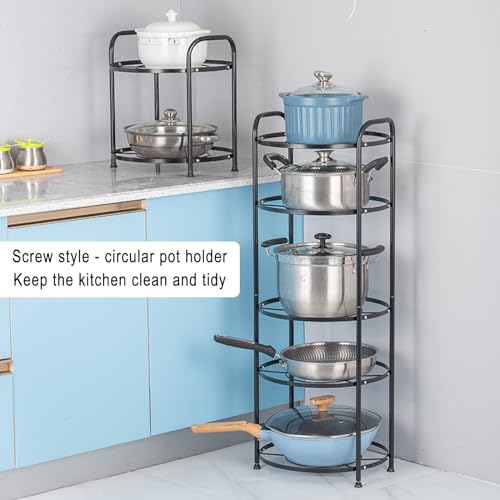 Kochtopfregal, Pfannenaufbewahrung, Organizer, Schrank, Topfständer für Töpfe und Pfannen, Pfannenständer, Halter für Küchenorganisation