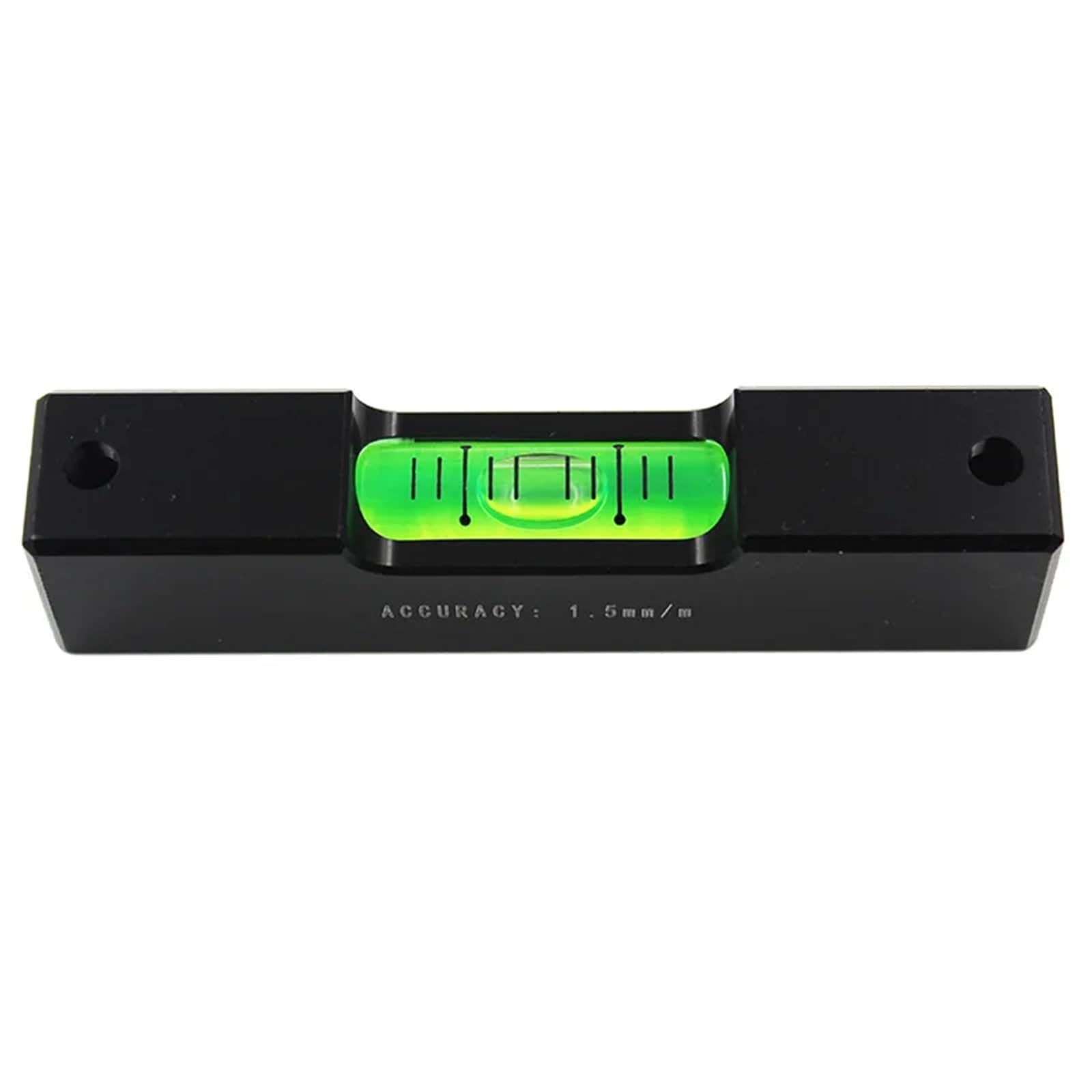 Niveleur de niveau à bulle Portable en alliage d'aluminium, niveau horizontal avec ampoules de flacon en verre, précision 1.5mm par mètre, longueur 80mm(White)