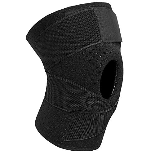 Sykooria Rodillera Deportivas, Rodillera de Menisco y Ligamento con Estabilizadores Laterales y Almohadillas en Gel óseo, Correr, Escalada, Ciclismo