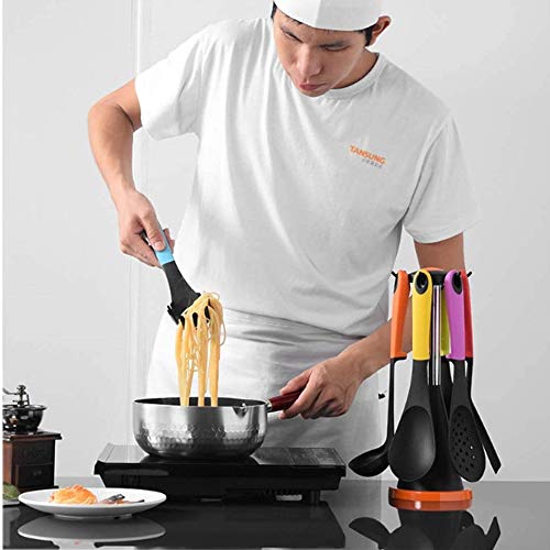 Ensemble d'ustensiles de cuisine en silicone avec support pour plan de travail - 2