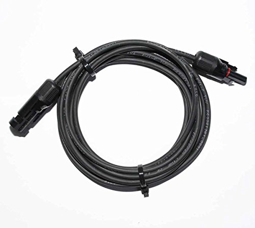 Lowenergie Solar Panel PV Cable, Cut to Length, TUV double insulated, 1800V, low voltage drop with MC4 Connectors (4mm2, 3m)