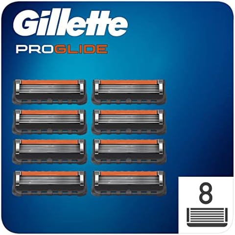Gillette ProGlide Razor Blades Men, Pack of 8 Razor Blade Refills with Precision Trimmer, 5 Anti-Friction Blades (Packaging May vary)