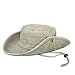 Produktbild TOSKATOK UPF 50+ Unisex Safari Outback australischer Buschhut mit breiter Krempe, abnehmbarem Kinnriemen, seitlichen Druckknöpfen und Belüftungsschlitzen, aus Baumwolle