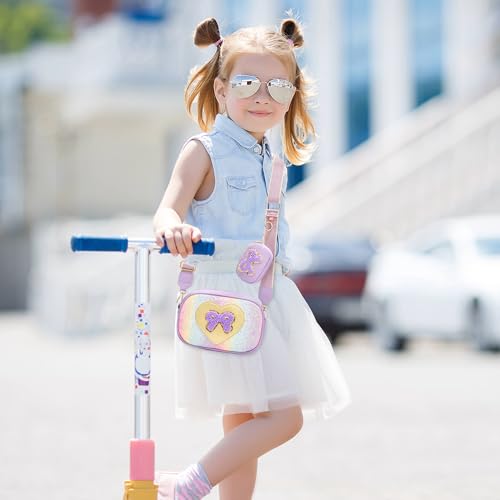 Image of I IHAYNER Birthday Gifts for Girl Kids Purse Little Girls Purse Crossbody Bag for Women Small Travel Shoulder Bags for Girls (Purple)