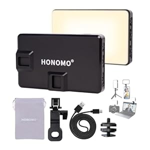 HONOMO 120LED Portable Selfie Light: HONOMO Versatile Phone Light for iPhone & Camera | 3000mAh Rechargeable Video Light | Halloween, Christmas & New Year’s Accessory for Photos & Streaming