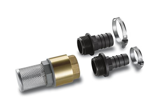 Karcher Accessorio Per Elettropompe - Filtro d'aspirazione con valvola di non ritorno vers. in metallo 3/4 pollice+1 pollice per pompe domestiche e Casa&Giardino tranne BP6-4 deep well; BP2 cistern