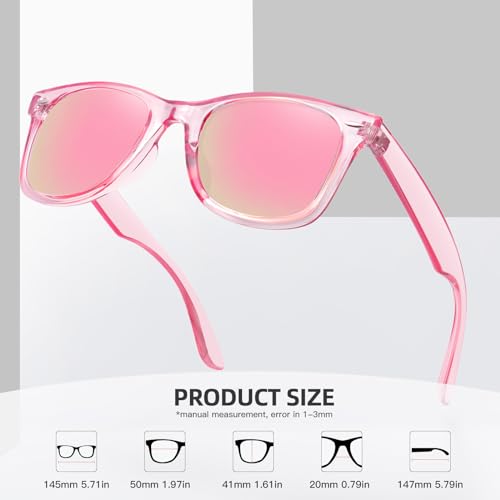 Image of MEETSUN Polarized Sunglasses for Women Men Classic Retro Square Frame Driving Sun Glasses UV Protection