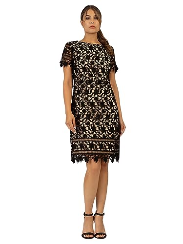 Robe en dentelle bal noir nude femme 40 vêtement de soirée chic
