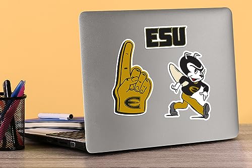 Image of Emporia State University 8ct Vinyl Large Deluxe Stickers Variety Pack - Laptop, Water Bottle, Scrapbooking, Tablet, Skateboard, Indoor /Outdoor - Set of 8