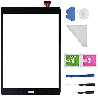 اختر أولاً زجاج محول الأرقام بشاشة تعمل باللمس الجديد لجهاز Samsung Galaxy Tab A9.7 SM-T550 T550 T551 T555 لا يشمل شاشة LCD مع لاصق وأدوات سوداء