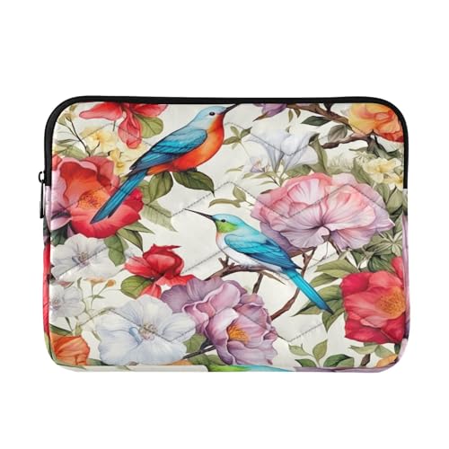 Funda para portátil 13-14 pulgadas Birds and Flowers impermeable y antichoque