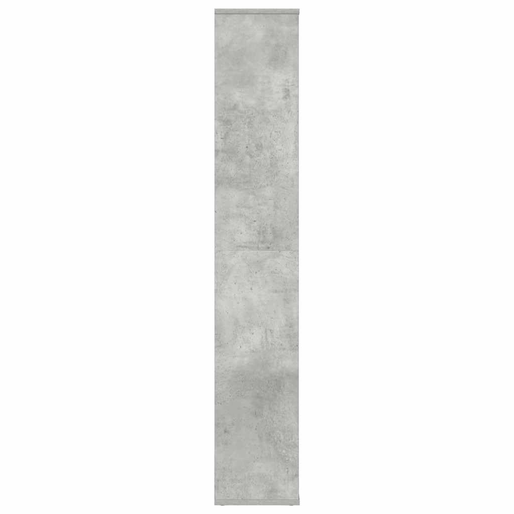 Divisorio/Libreria, Schermo per la Privacy, Pannello Separatore, Supporto per Libri, Libreria, Schedario per Casa e Ufficio, 100×24×140 Cm, Truciolato(Bianco) (Grigio cemento)