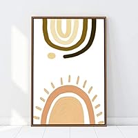 Framed Canvas Wall Art Nordic Rainbow Canvas Prints Home Artwork Decoration for Living Room,Bedroom - 16x24 inches