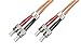 Produktbild DIGITUS LWL Patch-Kabel OM2 - 2 m ST auf ST Glasfaser-Kabel - LSZH - Duplex Multimode 50/125µ - 10 GBit/s - Orange