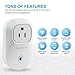 WiFi Smart Plug Compatible With Alexa, Google Home and Homemate ,Voice Control, App Remote Control, Timer, No Hub Needed,FCC and ETL Complied,4 Pack