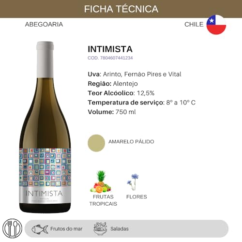 Vinho Fino Branco Português Intimista Alentejo 750ml