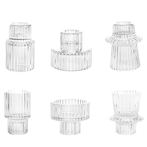 Tealight Candle Holder, Taper Glass Candlestick Holders, Votive Candle Stick Candle Holder for Table Centerpiece Wedding Dinner