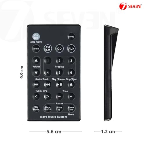 Image of 7SEVEN Compatible with Bose Wave Music System Remote Control Suitable for AWRCC1 AWRCC2 AWRCC3 AWRCC4 AWRCC5 AWRCC6 AWRCC7 AWRCC8 AWR1B1 AWR1B2 Sound Touch Music Radio System Model's